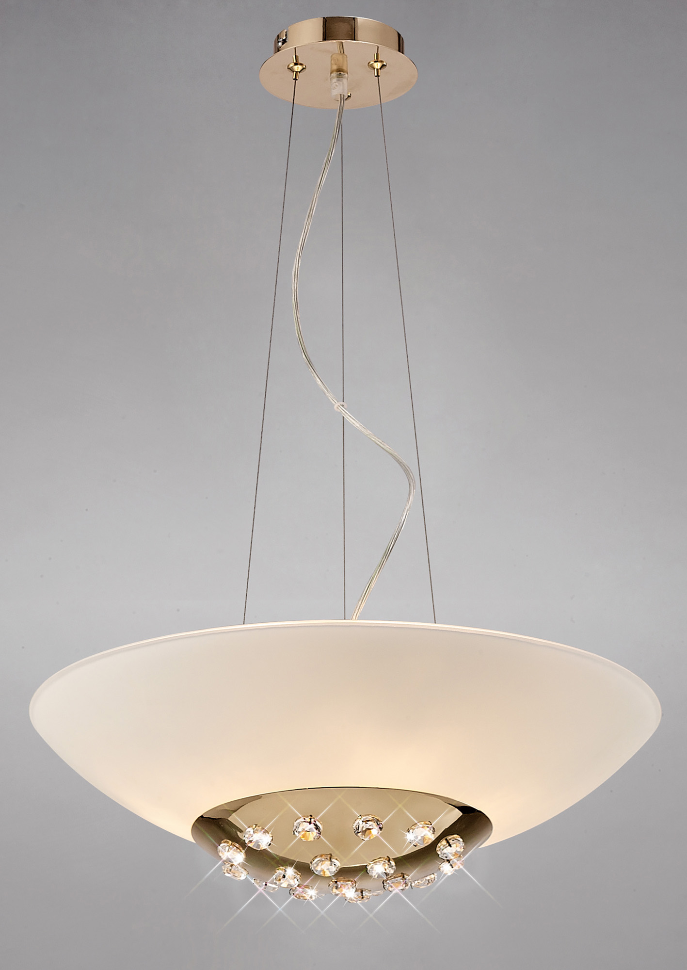 IL30694  Amada Crystal Pendant 6 Light French Gold